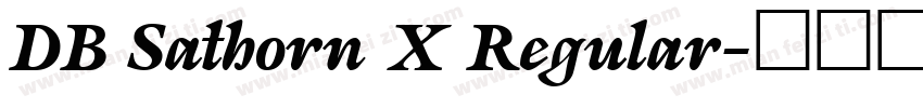 DB Sathorn X Regular字体转换